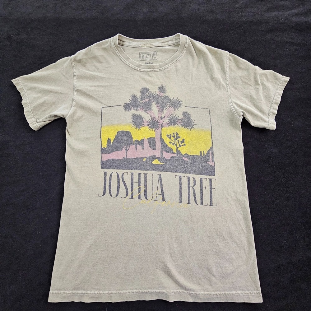 Joshua Tree Buzz Brown Short Sleeve Cotton T-Shirt Men's S